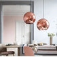 Wonderland LED Chandelier Ball Light Pendant Lamp Glass Ball Light Luster Modern Copper Sliver Shade Mirror Christmas