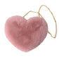 Heart Shape Faux Fur Crossbody Purse