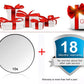 Vanity Mirror with Lights, 20" LED Hollywood Lighted Makeup Mirror with 12 Light Bulbs, Smart Touch and 3 Color Modes For Her