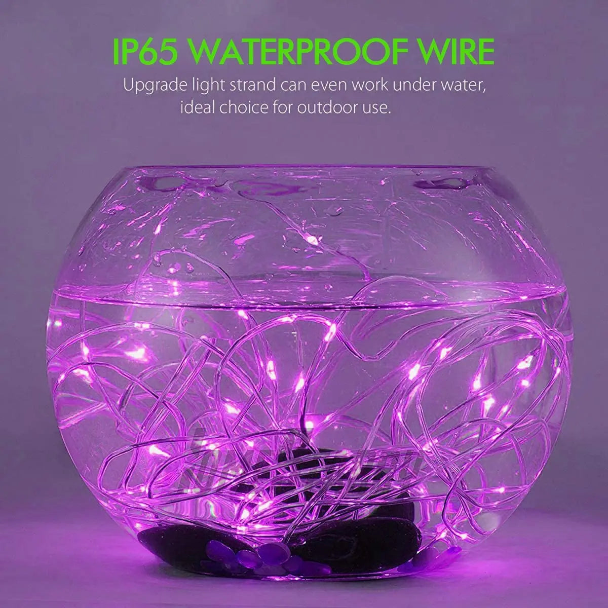 Led Solar Holiday Waterproof Decoration Rope String Light 10/12/22M 8 Modes
