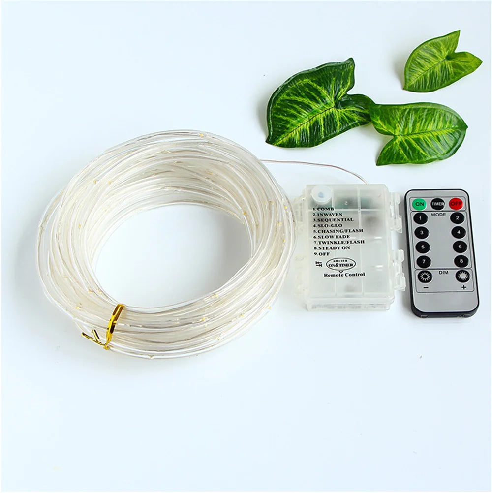 Outdoor Led Festoon Fairy Tube Rope String Lights Street Garland For Garden Yard New Year 2023 Christmas Decoration 5m 10m 15m