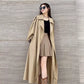 Loose Double Breasted Long Trench Coat Women