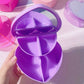 Clamshell Heart Student Small Items Barrettes Storage Box