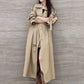 Loose Double Breasted Long Trench Coat Women