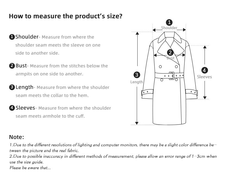 Loose Double Breasted Long Trench Coat Women