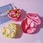 Clamshell Heart Student Small Items Barrettes Storage Box
