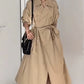 Loose Double Breasted Long Trench Coat Women
