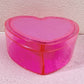 Clamshell Heart Student Small Items Barrettes Storage Box
