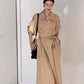 Loose Double Breasted Long Trench Coat Women