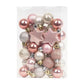 Tree Decorations Christmas Ornaments Holiday Celebrations Light Gold Pink Combination 3cm Diameter Lightweight