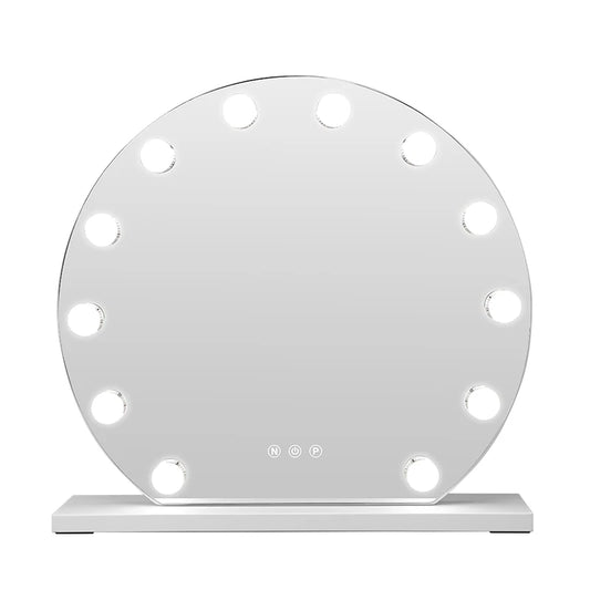 Vanity Mirror with Lights, 20" LED Hollywood Lighted Makeup Mirror with 12 Light Bulbs, Smart Touch and 3 Color Modes For Her