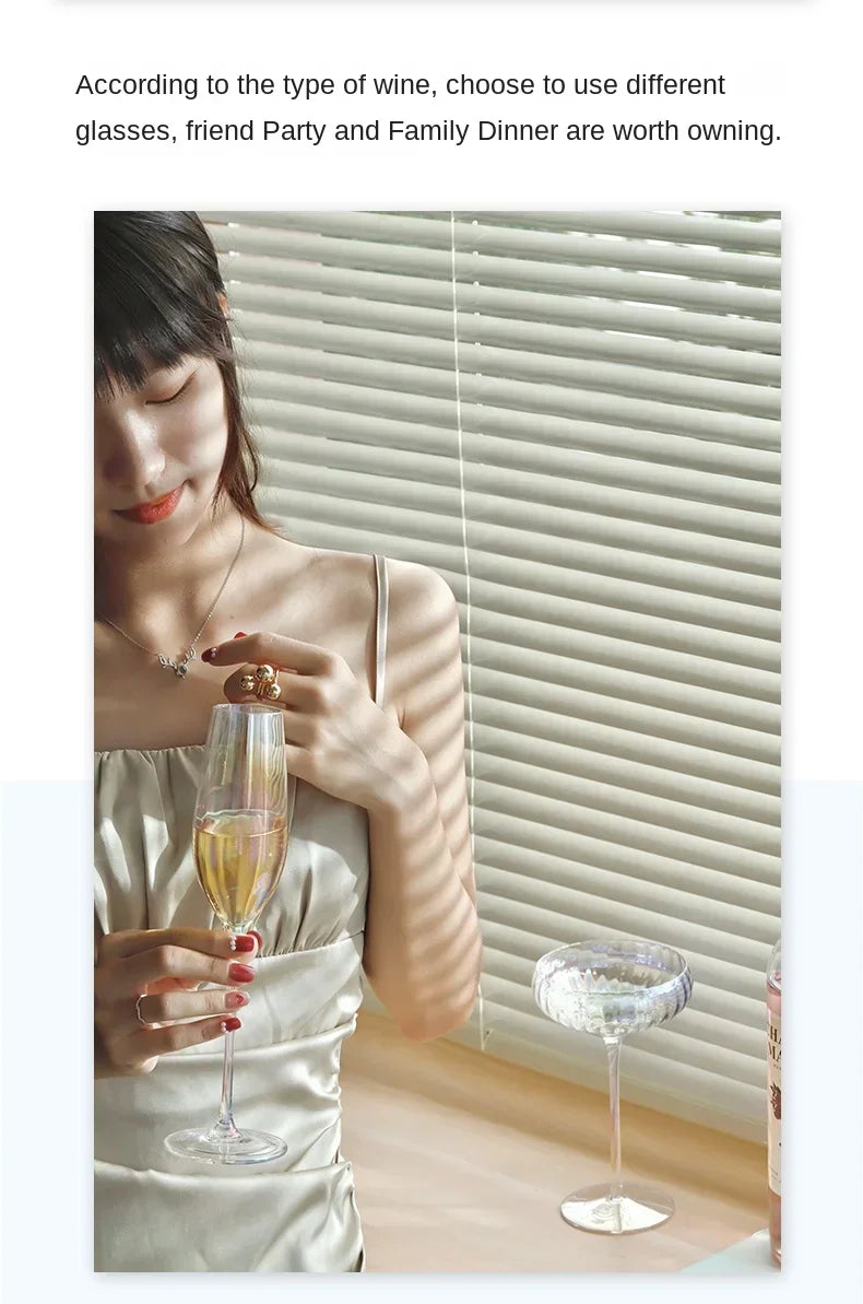 Dream Dazzling Crystal Glass Goblet Red Wine Cup Champagne Glass Set Home Premium Wine Glass Crystal Colorful Cup