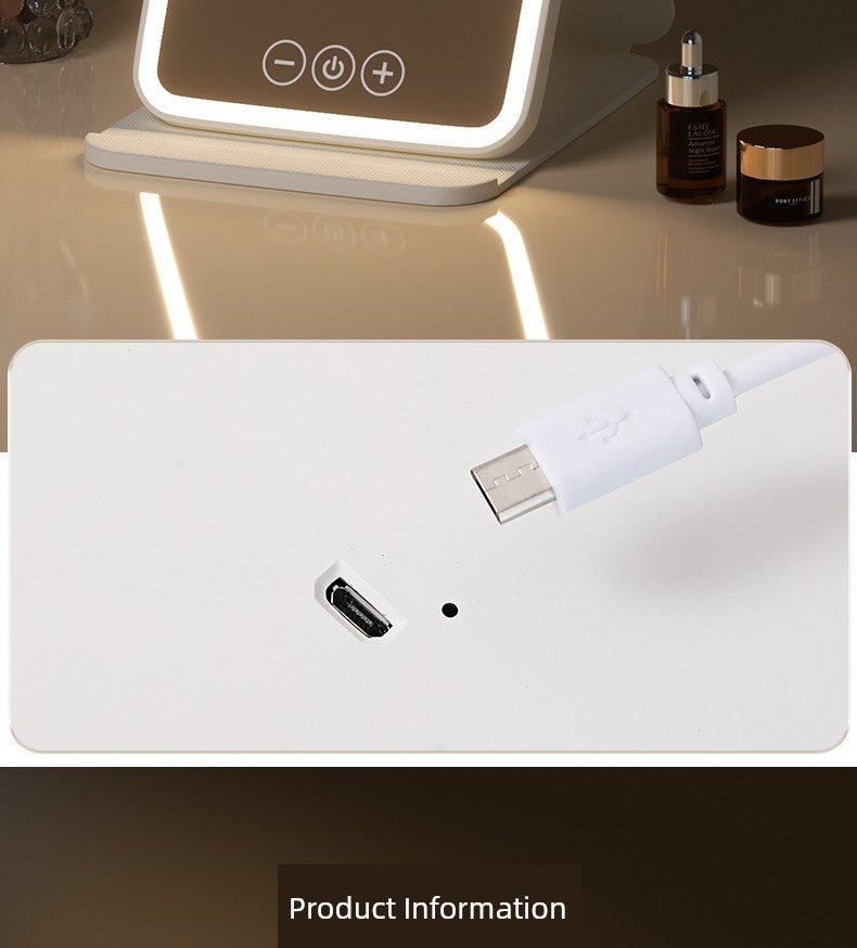 LED Standing Student Household Smart Makeup Mirror with Light