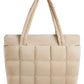 BAGSMART Expandable Tote Bag for Women Puffer Shoulder Tote Bag With Zipper 28L Travel Bags Casual Handbags Nurse Bag