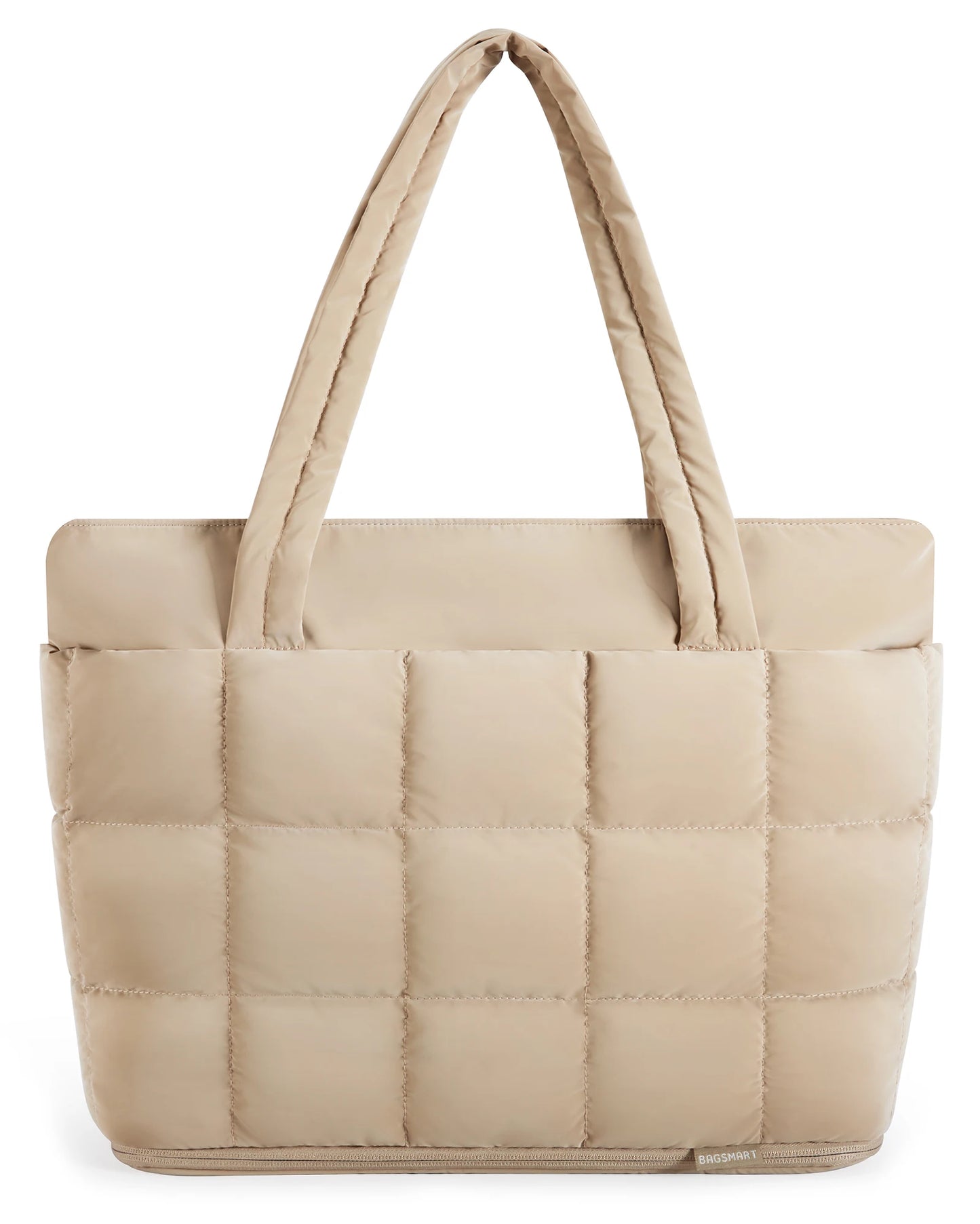 BAGSMART Expandable Tote Bag for Women Puffer Shoulder Tote Bag With Zipper 28L Travel Bags Casual Handbags Nurse Bag