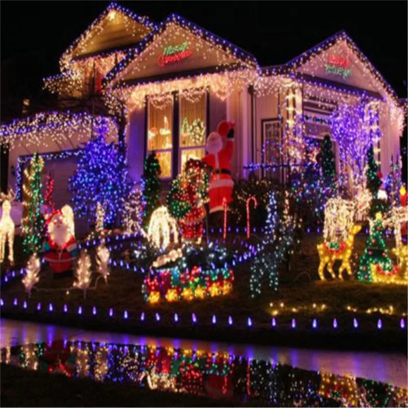 String Fairy Lights AC 220V EU Plug 10M 20M 30M 50M 100M LED Holiday Wedding Christmas Decoration Waterproof LED Garland