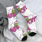 Pink Christmas-S-Green-S-Grinching Stockings Monster Trendy Socks Winter Anti Skid Socks Women Men Running High Quality Socks