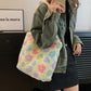Soft Plush Shoulder Bags Casual Large Capacity Furry Top-Handle Bag Handbags Women Girls