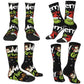 Unisex Men Socks Christmas-S-Green-S-Grinching Just Waiting for Christmas Stockings Winter Kawaii Socks Climbing Non Skid Socks