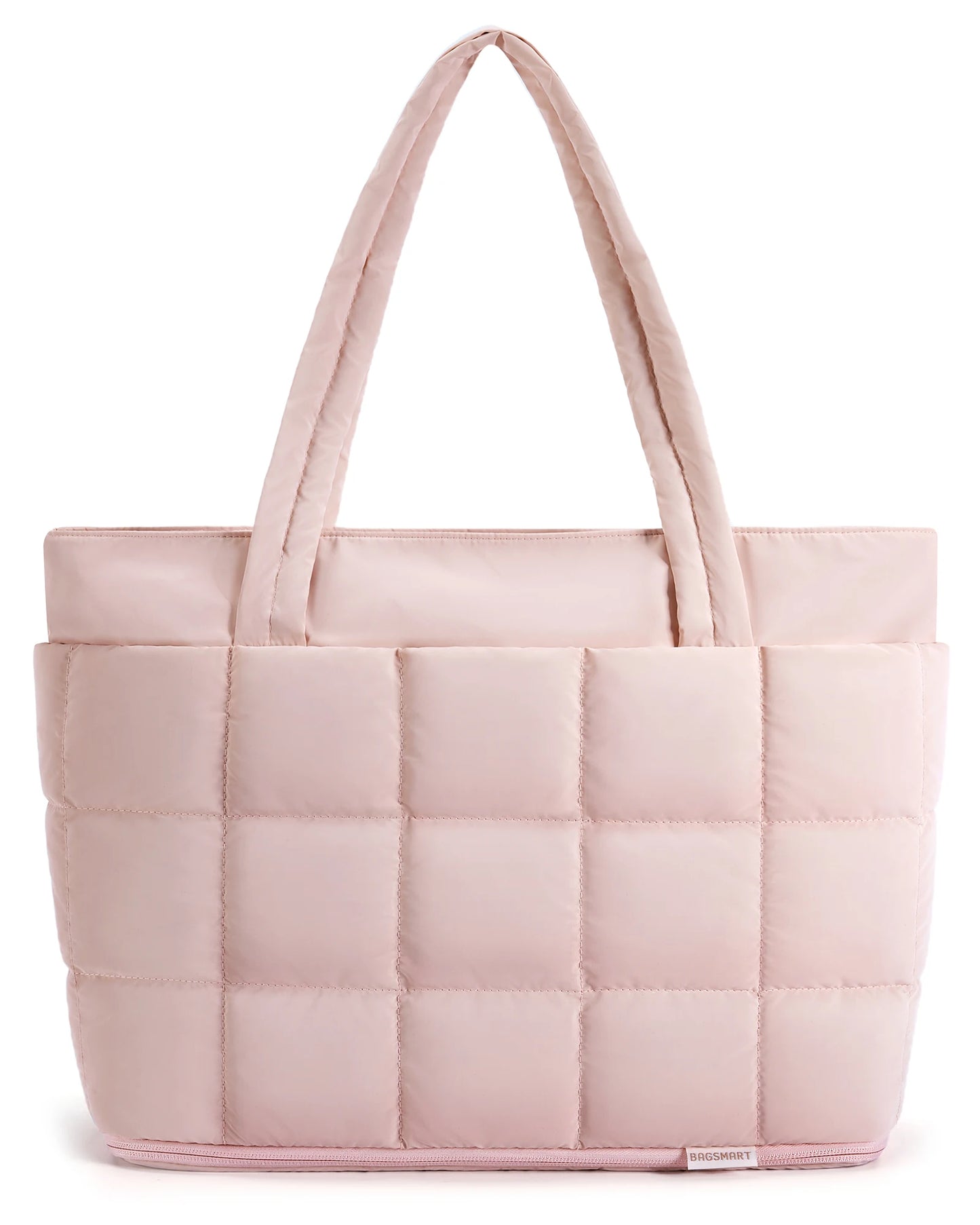 BAGSMART Expandable Tote Bag for Women Puffer Shoulder Tote Bag With Zipper 28L Travel Bags Casual Handbags Nurse Bag