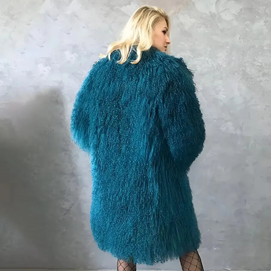 Ladies Sheep Skin Coat For Women Mongolia Sheep Fur Coats Pink Sheepskin Coat Winter Fashion Lamb Coats
