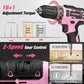 Pink Household Tool Kit with Drill, 157PCS Tool Set with 20V Cordless Lithium-ion Drill Driver, Home Tool Kit for All Purpose
