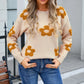 Knitted Flower Sweaters For Women Blusa De Frio Feminina
