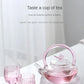 Tea Pot  Pink Butterfly High Borosilicate Transparent Glass Beam Pot Clay Stove Tea Kettle Tea Cup