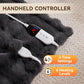 Heated Blanket Throw with Auto-Off 6/10 Heat Level, Cozy Faux Rabbit Fur Bubble Electric Blanket with Overheating Protection