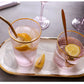 Nordic Creative Pink Cocktail Glass Lead-Free Crystal Home Champagne Wine Glasses Set Goblet Juice Water Cup Golden Edge Kettle