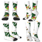 Pink Christmas-S-Green-S-Grinching Stockings Monster Trendy Socks Winter Anti Skid Socks Women Men Running High Quality Socks
