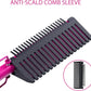 Electric Pink Hot Comb Professional Fast Heating Styling Comb Hair Straightener Portable Anti-Scald Straightening Press Comb