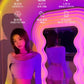 Full Body Fitness Pink Luminous Floor Mirror