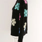 Spell Color Flower Round Collar Pullover Knitted Sweater