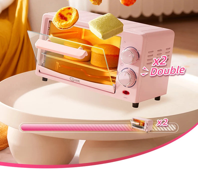 Mini Electric Oven (12L), Compact Baking Oven for Home Use, SpaceSaving Toaster, Quick Heat Oven, Countertop Baking Appliance,