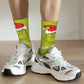 Novelty Christmas-S-Green-S-Grinching Socks Men's Women's Fashion Socks Spring Summer Autumn Winter Middle Tube Socks Gift