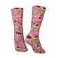 Pink Christmas-S-Green-S-Grinching Stockings Monster Trendy Socks Winter Anti Skid Socks Women Men Running High Quality Socks