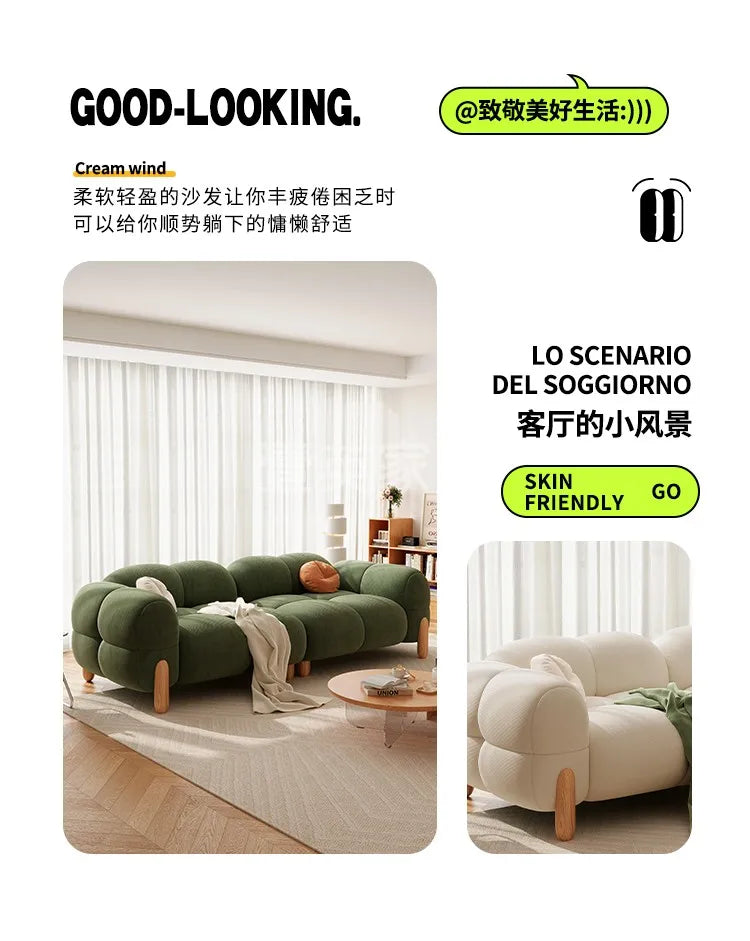 Light Luxury Vintage Living Room Sofa Bed Christmas Pink European Unusual Couch Reading Straight Canape Salon Bedroom Furniture
