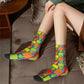 Novelty Christmas-S-Green-S-Grinching Socks Men's Women's Fashion Socks Spring Summer Autumn Winter Middle Tube Socks Gift