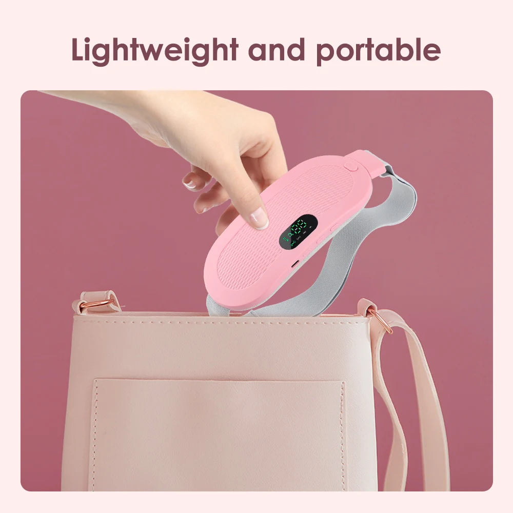 Electric Heating Pad Women Vibrator Period Pain Relief Device Menstrual Cramp Massager Blood Circulation Abdominal Belt Warmer