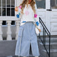 Spell Color Flower Round Collar Pullover Knitted Sweater