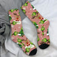 Unisex Men Socks Christmas-S-Green-S-Grinching Just Waiting for Christmas Stockings Winter Kawaii Socks Climbing Non Skid Socks