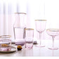 Nordic Creative Pink Cocktail Glass Lead-Free Crystal Home Champagne Wine Glasses Set Goblet Juice Water Cup Golden Edge Kettle