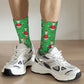 Novelty Christmas-S-Green-S-Grinching Socks Men's Women's Fashion Socks Spring Summer Autumn Winter Middle Tube Socks Gift