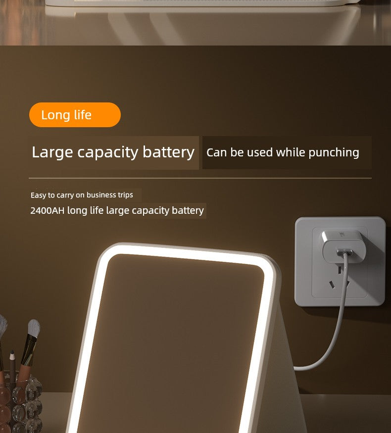 LED Standing Student Household Smart Makeup Mirror with Light