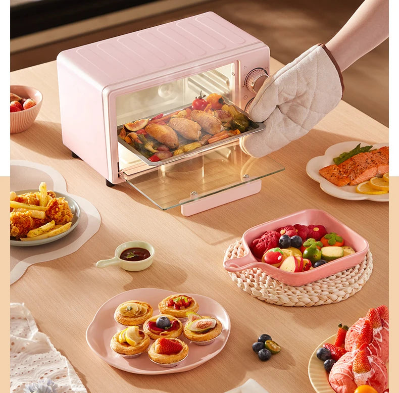 Mini Electric Oven (12L), Compact Baking Oven for Home Use, SpaceSaving Toaster, Quick Heat Oven, Countertop Baking Appliance,