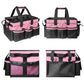 Pink Tool Bag with Pockets Cleaning Toolbag Storage Waterproof Wear-Resistant Large Capacity Oxford Cloth Tools Organizer