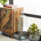 Recycled Glass Handmade Decorative Vase Spanish Tall Faceted Floor Centerpiece Vase with Teal Tint for Home Decoration