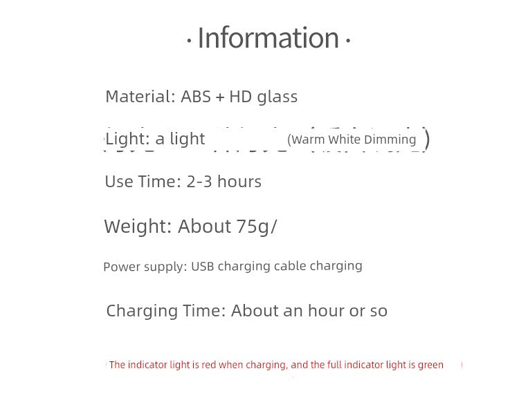 Portable Small Light-Emitting Cosmetic Mirror for Students