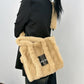 Faux Fur Ladies Tote Bag